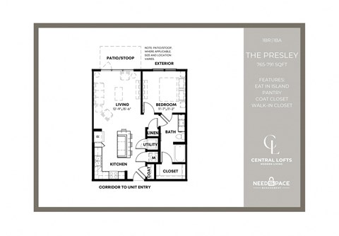 a floor plan of a house with a bedroom and a living room